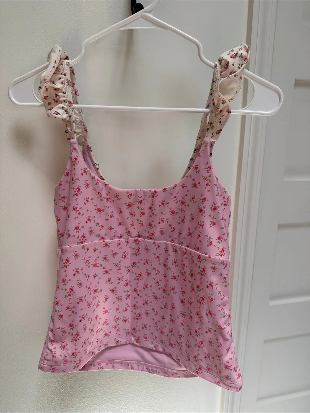 Blogilates Women's Ruffle Lace Up Tank Top - Picture 3 of 5